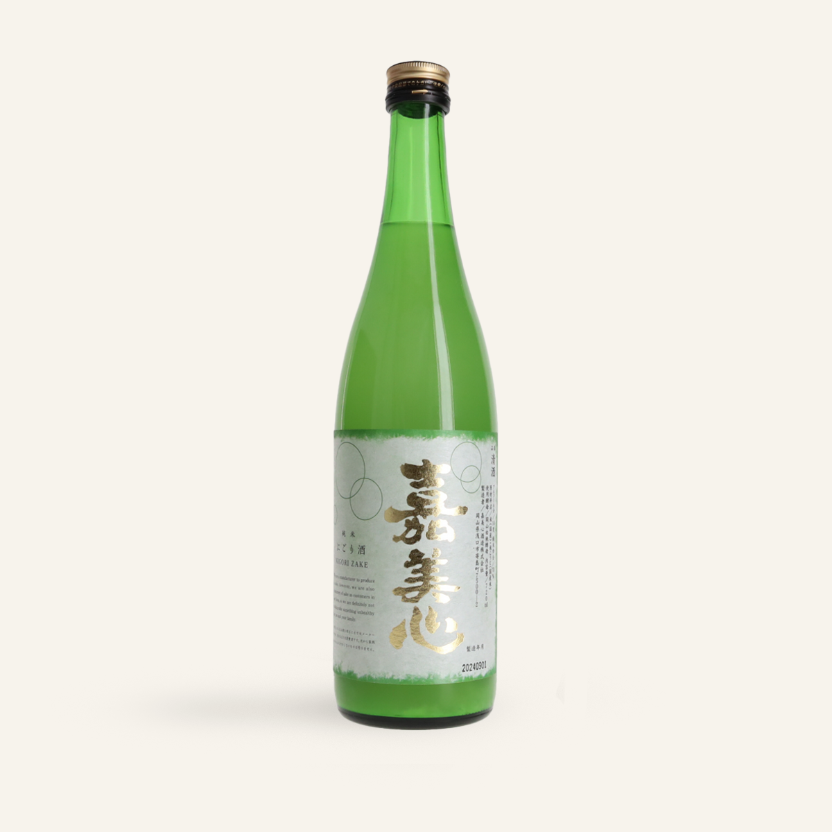 Saké non filtré junmai nigori 720ml (14% vol.)