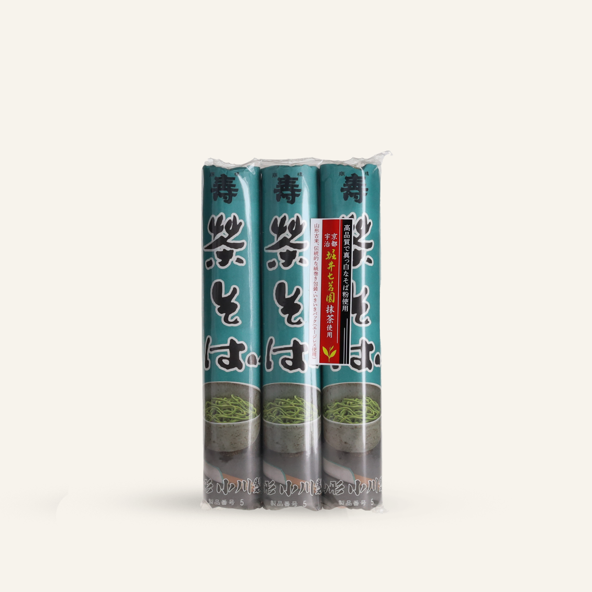 Chasoba Premium - Buckwheat Noodles with Matcha 480g (3 x 160g)
