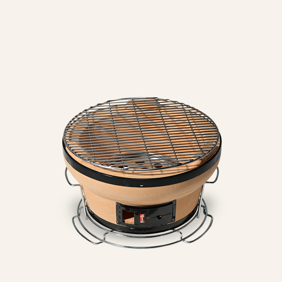 Barbecue japonais de table rond «Genghis» + grille et fond