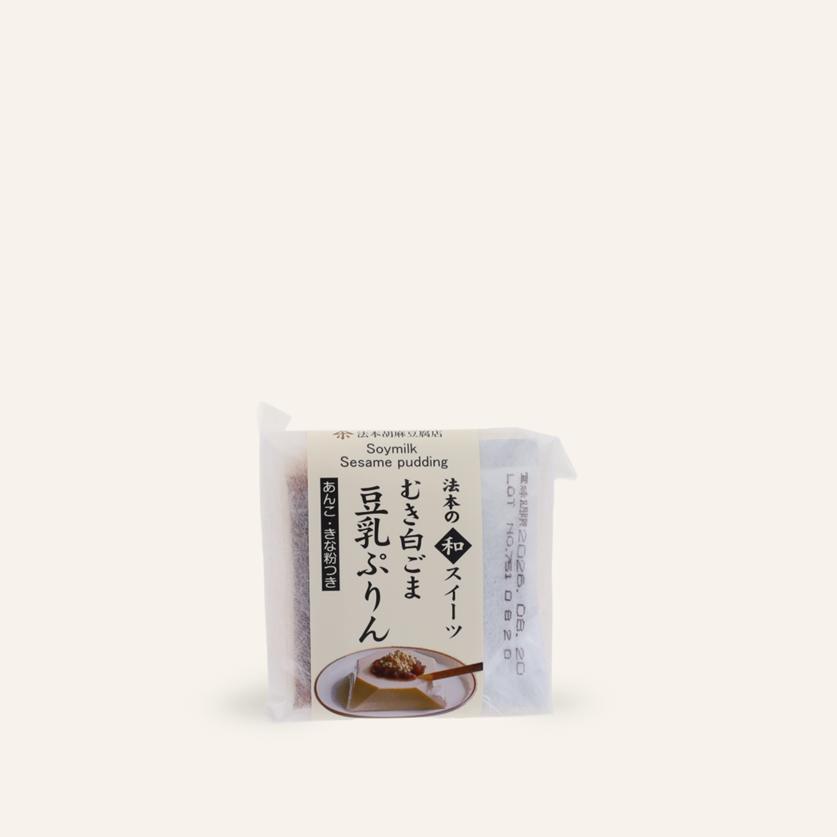 Tofu de sésame blanc au lait de soja (avec anko et kinako) 80 g