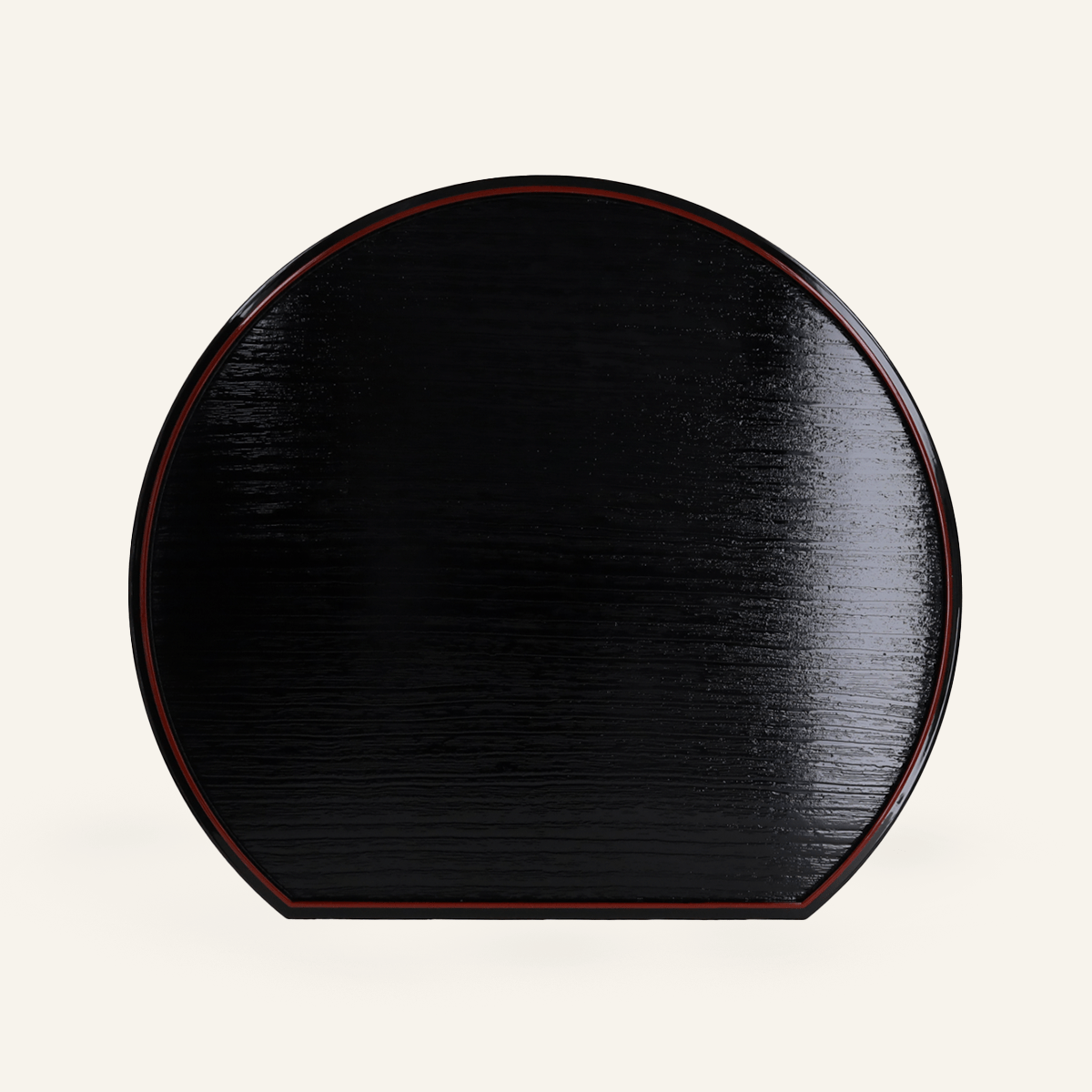 Black resin tray "hangetsu"