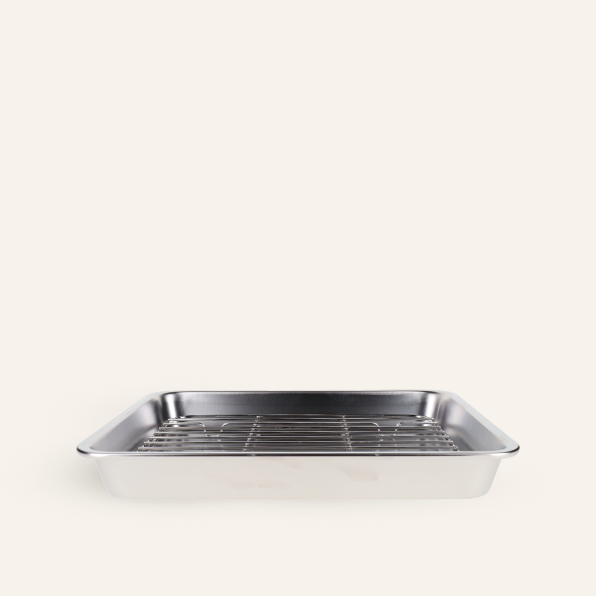 Plat à débarrasser en inox avec grille