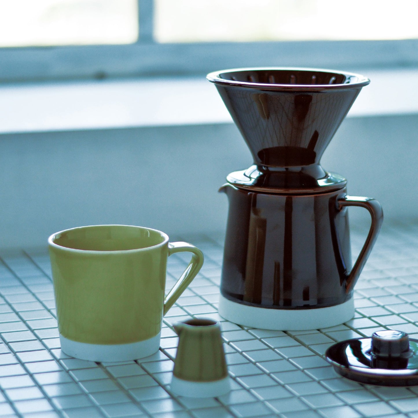 Dripper bleu en porcelaine Hasamiyaki "Essence of life"