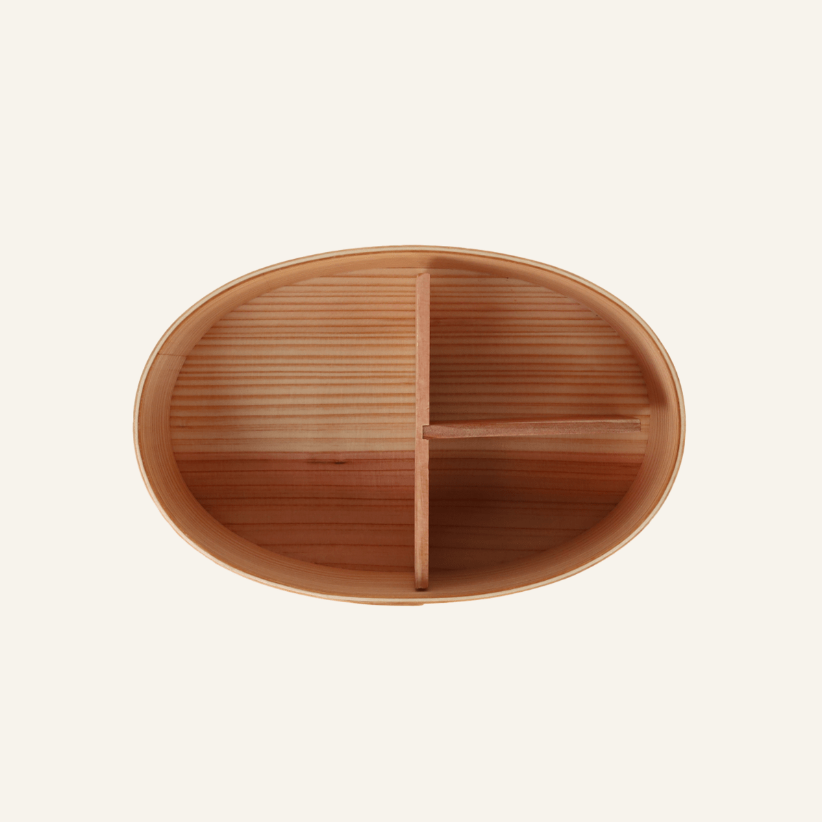 Oval cedar bento box "Magewappa" with Umami logo