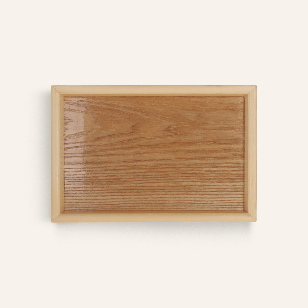 Plateau en pin rectangulaire antidérapant