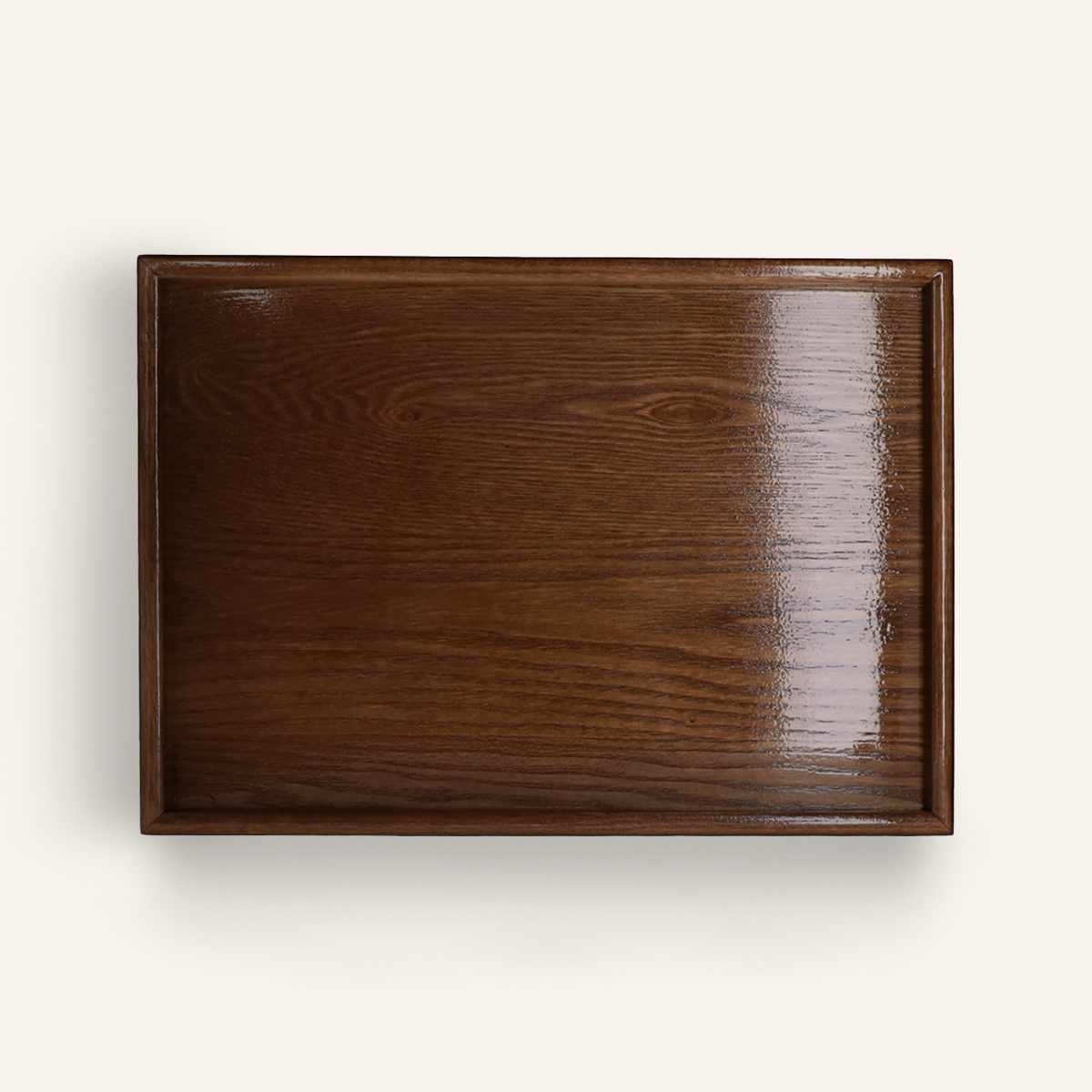 Grand plateau en Paulownia rectangulaire laqué antidérapant