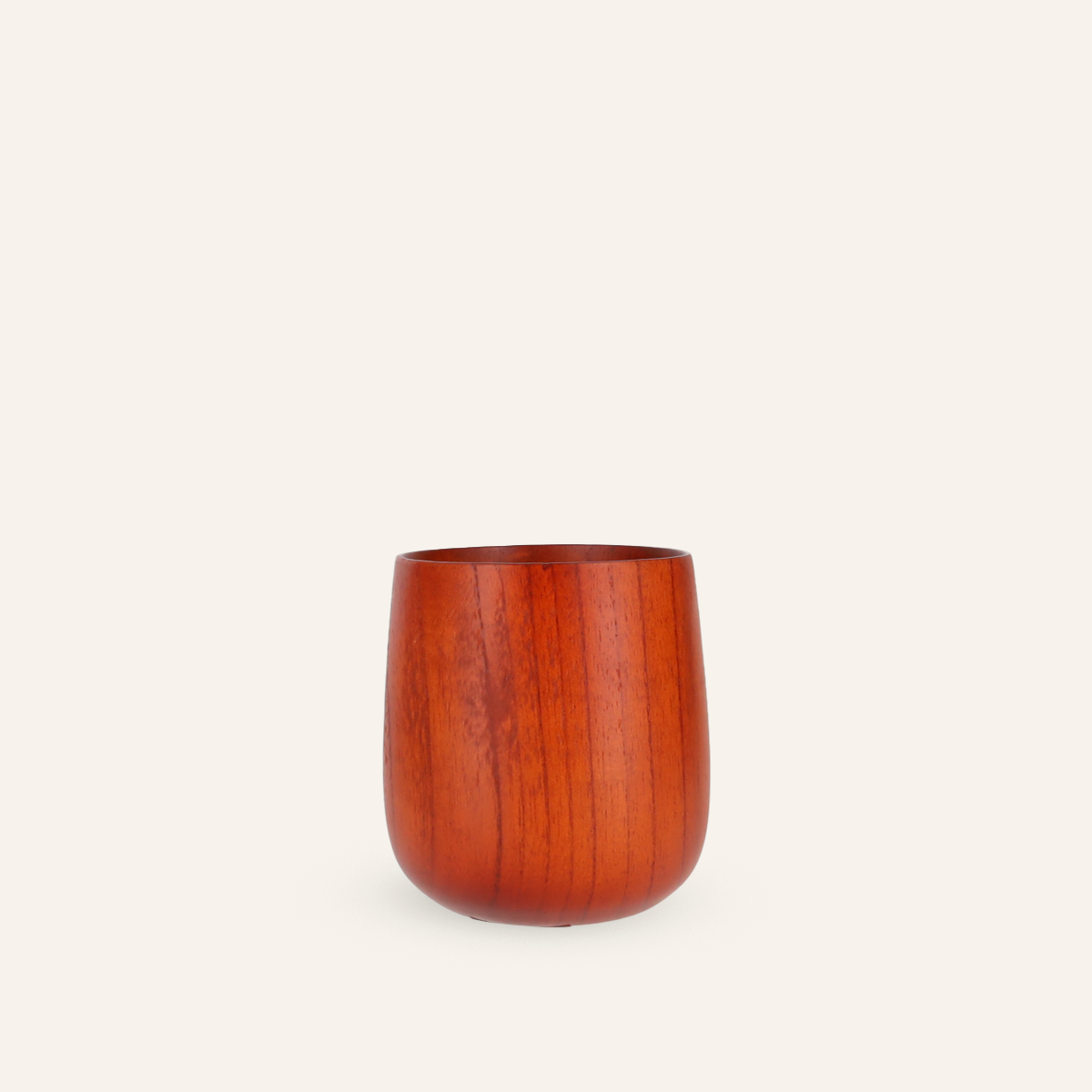 Round light wooden cup by melia azedarach