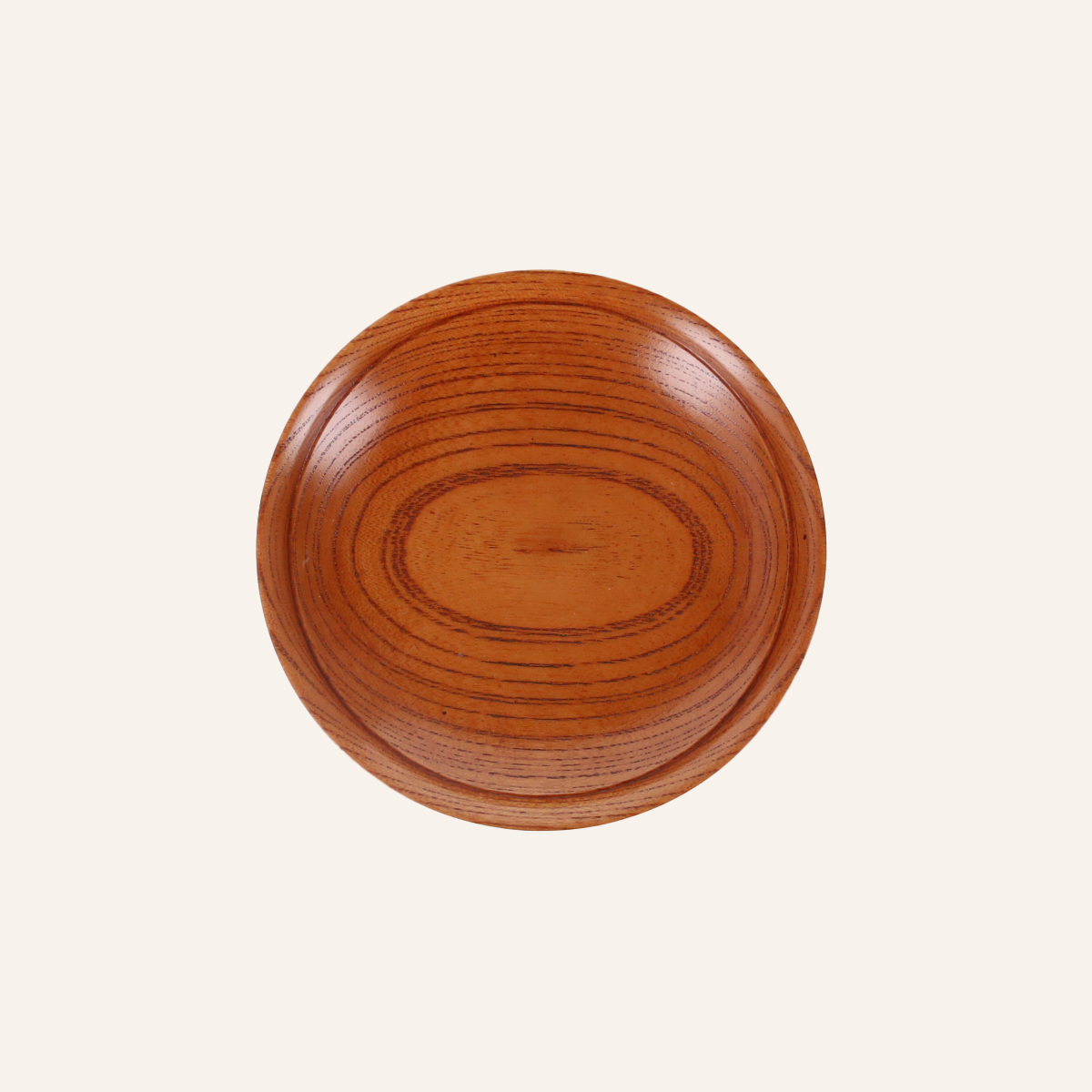Assiette laquée en bois de lithocarpus glaber