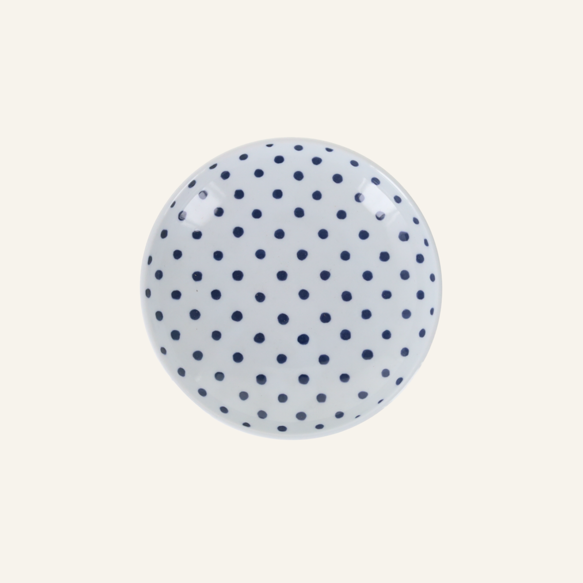 Petite assiette en porcelaine Hasamiyaki "mame shibori"
