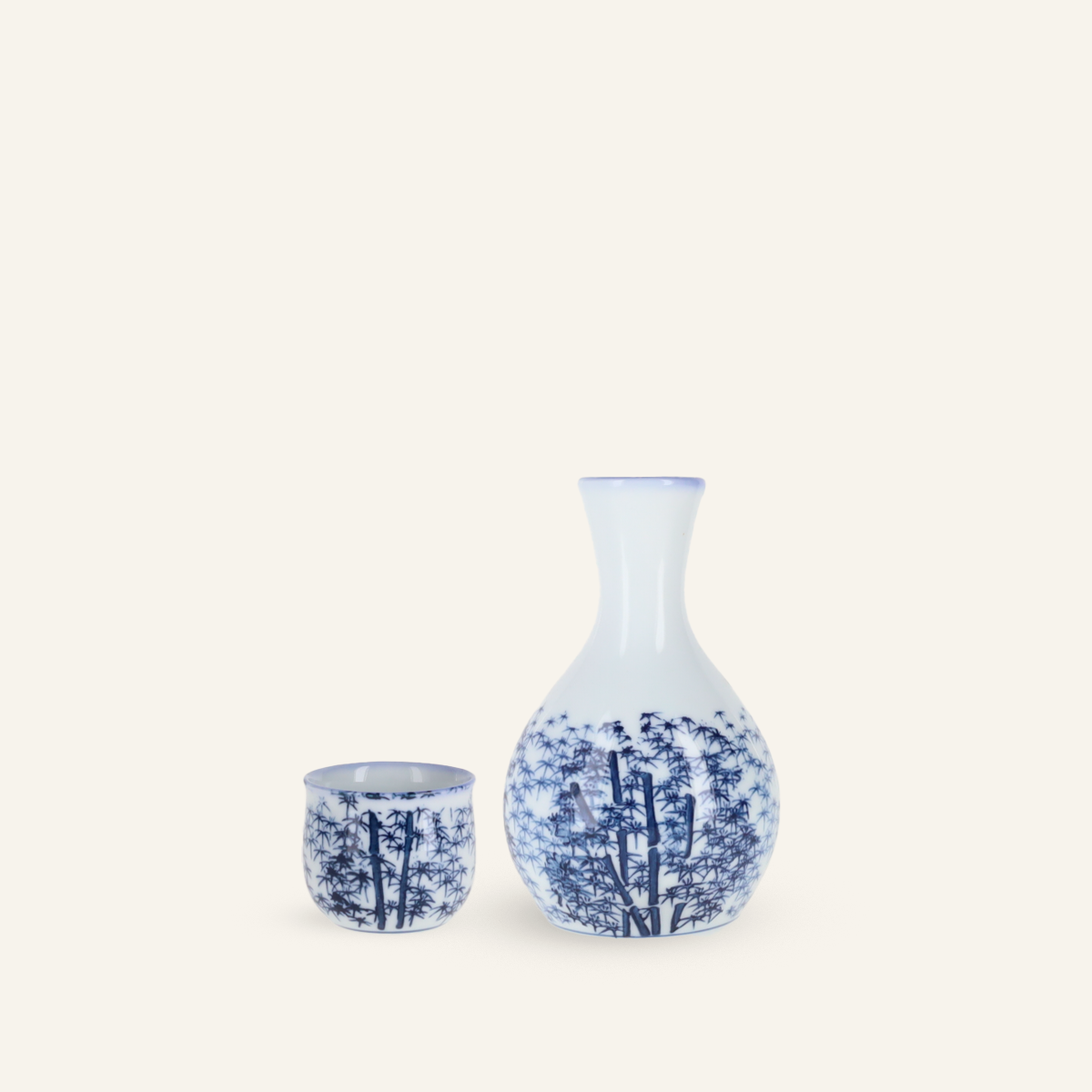 Carafe à saké Tokkuri en porcelaine Hasamiyaki "Wakatake" 175ml