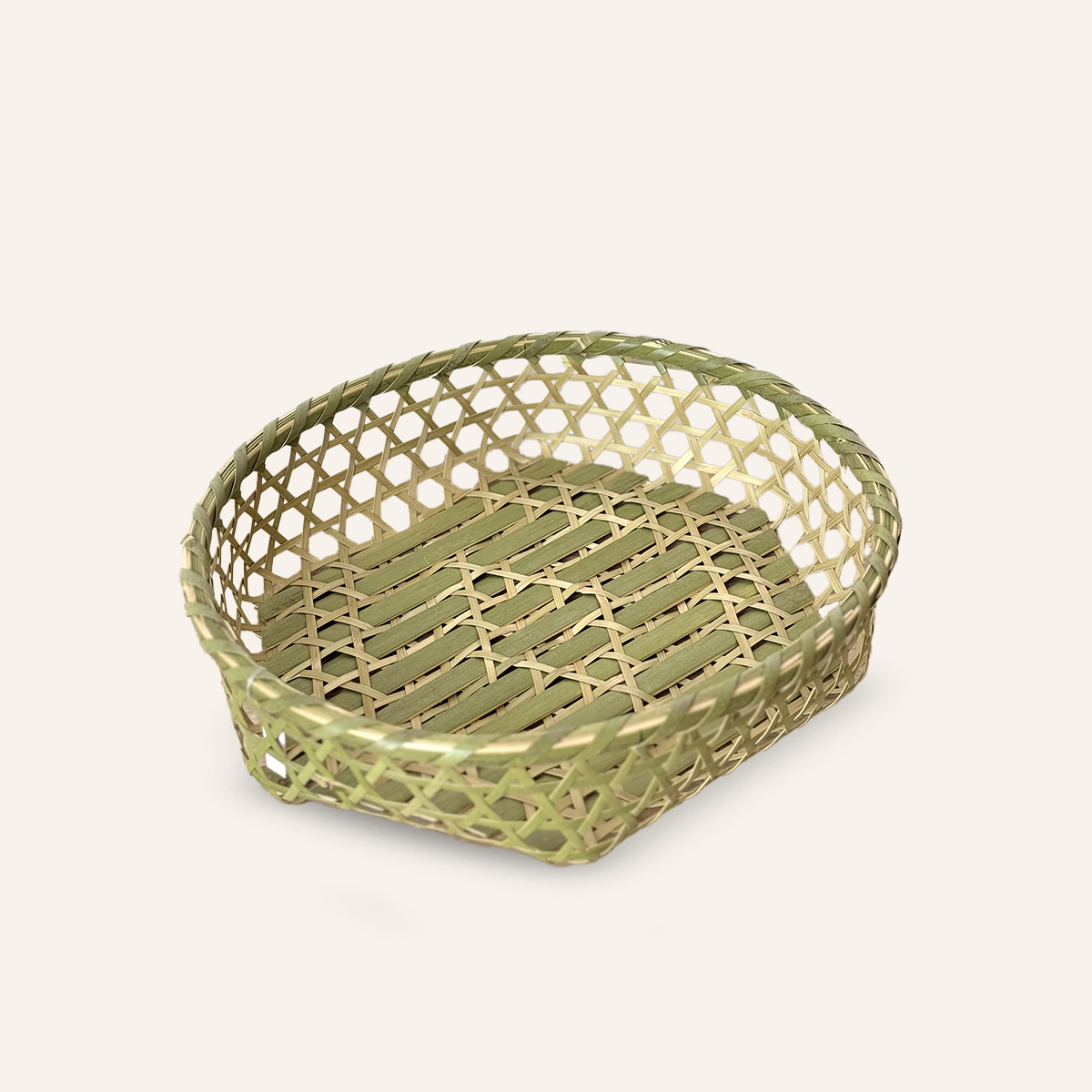 Corbeille ovale en bambou Mutsume - Grand (38cm)