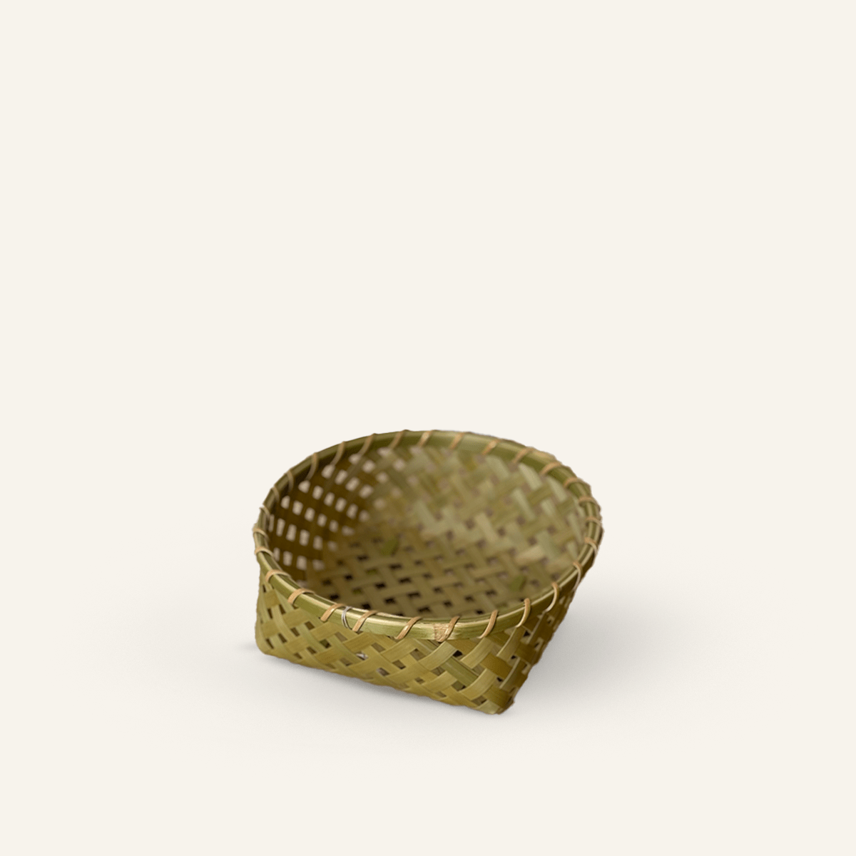 Yotsume Round Bamboo Basket - Mini