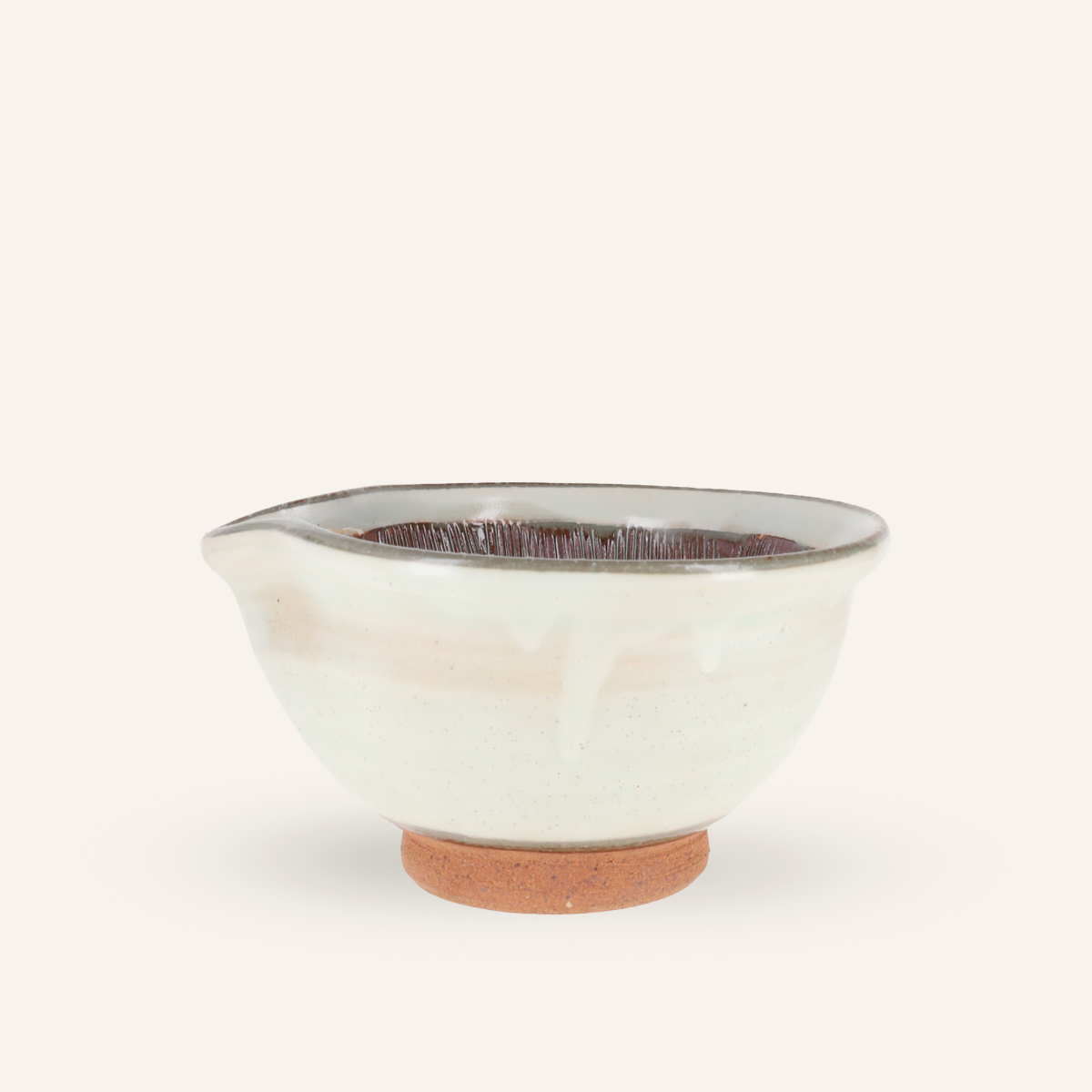 Grand mortier japonais Suribachi céramique Minoyaki "konabiki"