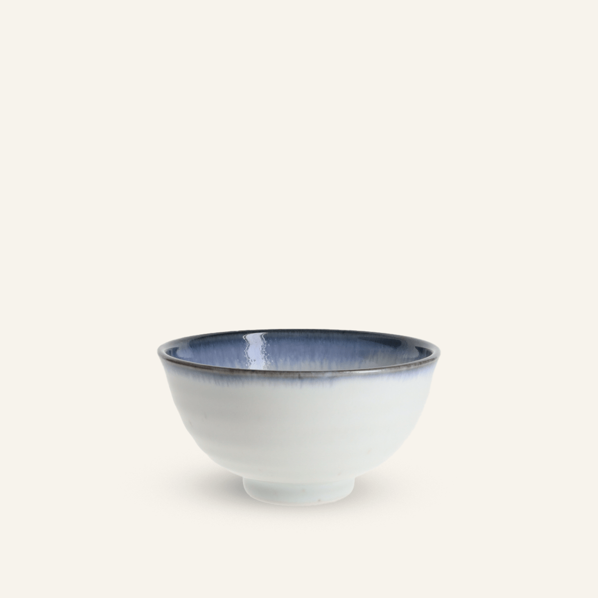 Minoyaki "tenshi" fine earthenware rice bowl