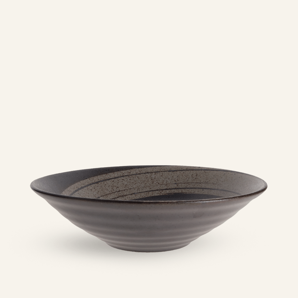 Large fine earthenware bowl Minoyaki "uzu"