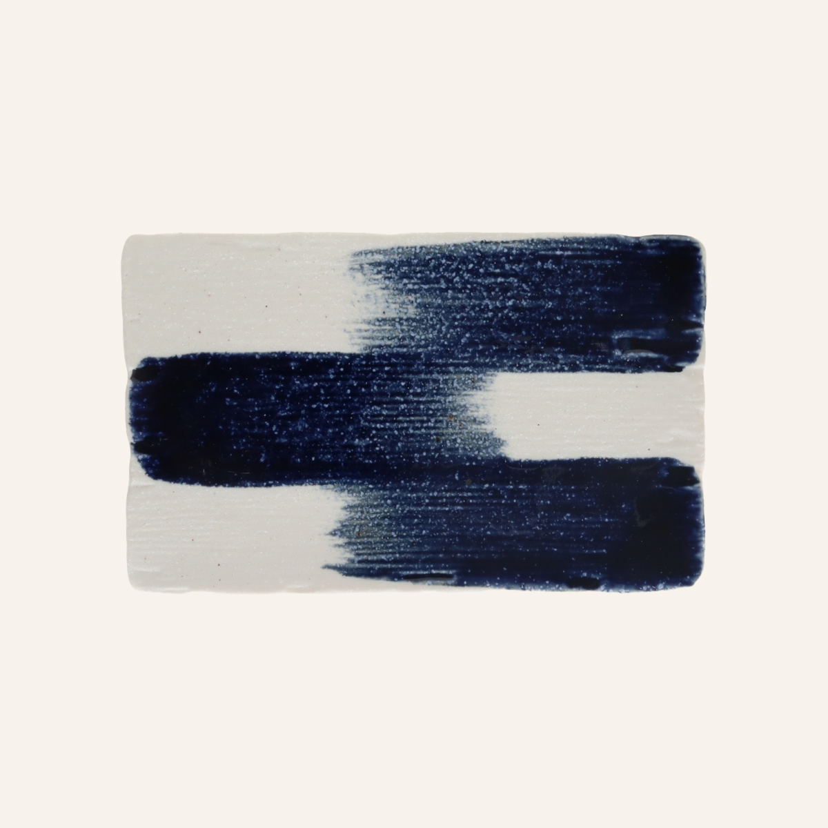 Rectangular fine earthenware plate Minoyaki "Hari"