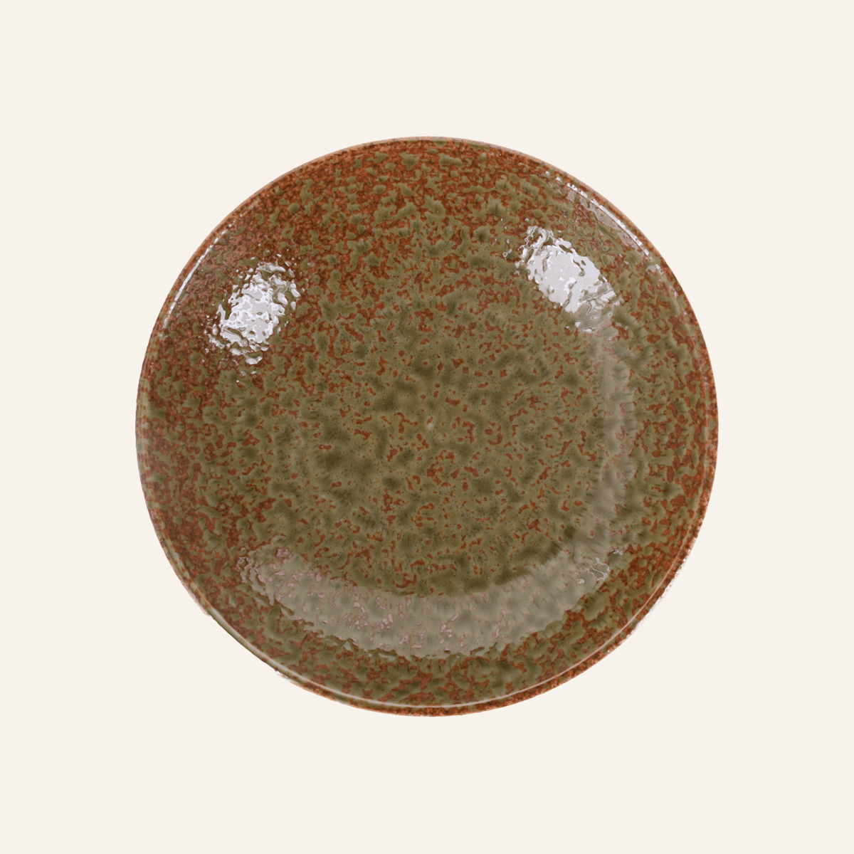 Minoyaki "mikan" fine earthenware noodle plate
