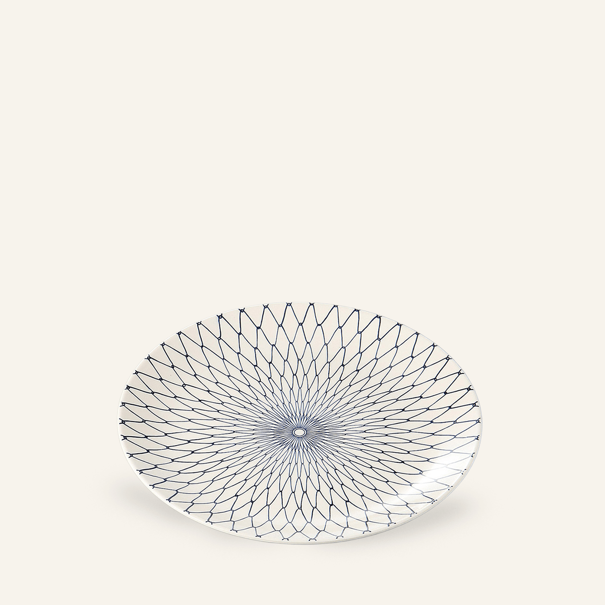 Large fine earthenware Bankoyaki "amime" dish