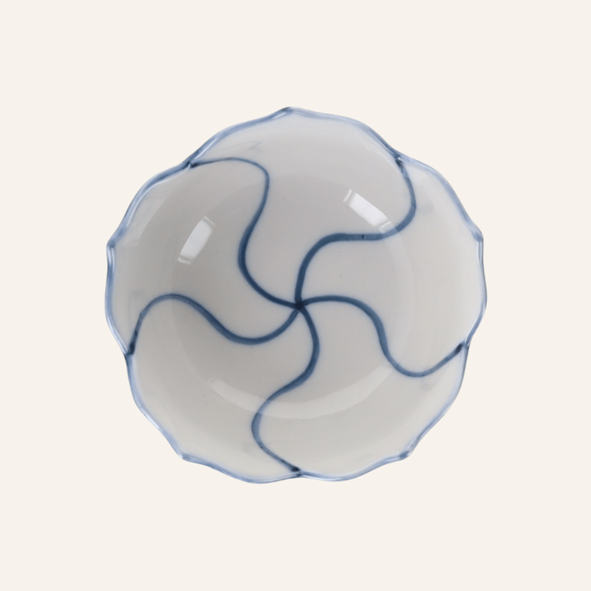 Small Setoyaki "kikyo" porcelain bowl