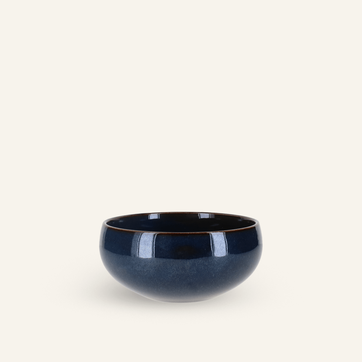 Fine earthenware blue bowl Minoyaki "namako"