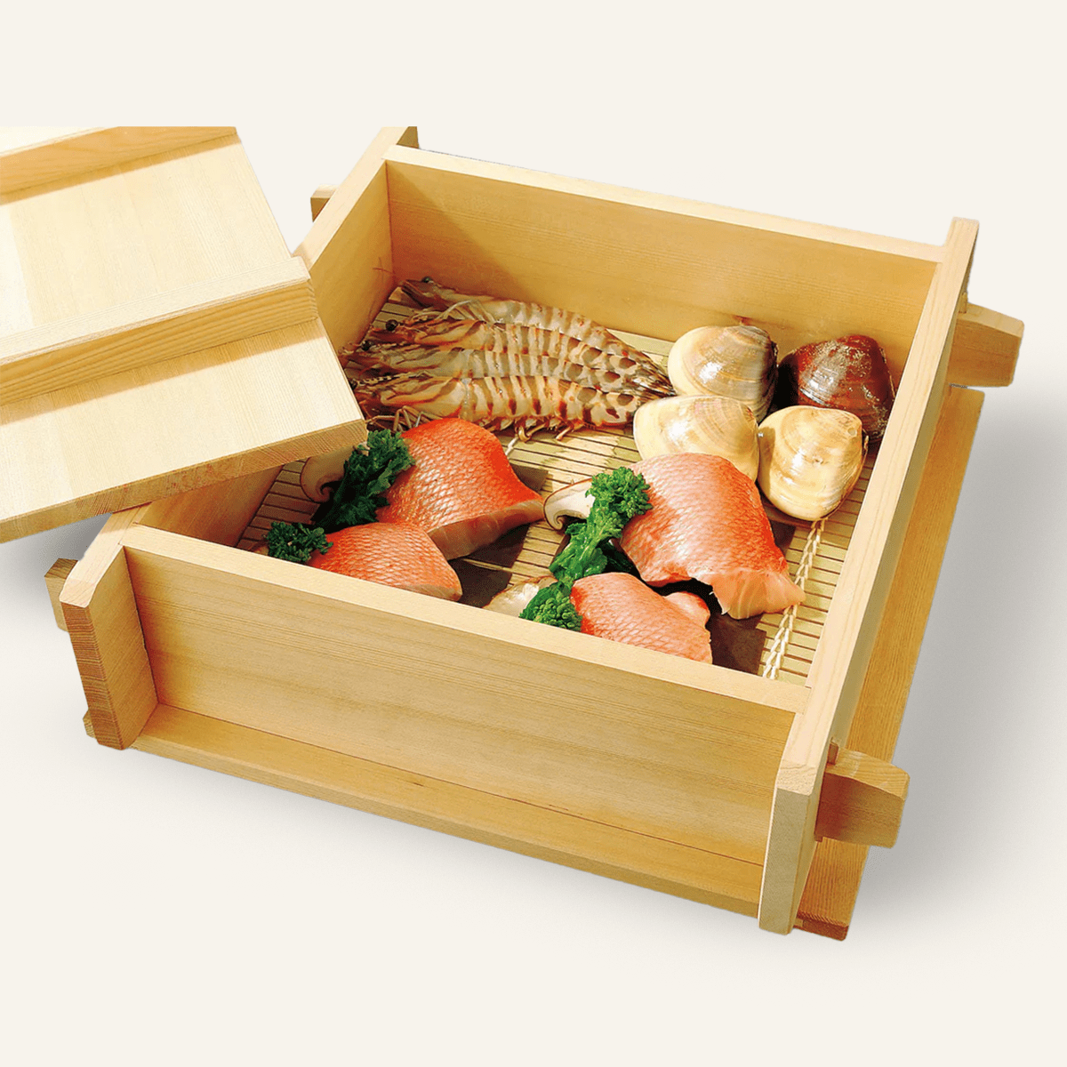 Square wooden steamer