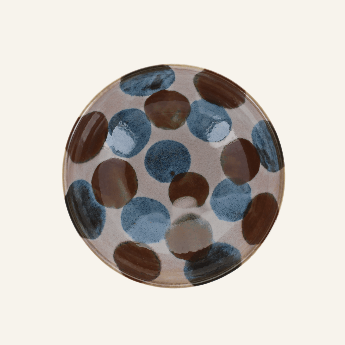 Minoyaki porcelain bowl "Tenda", shades inspired by Okinawa