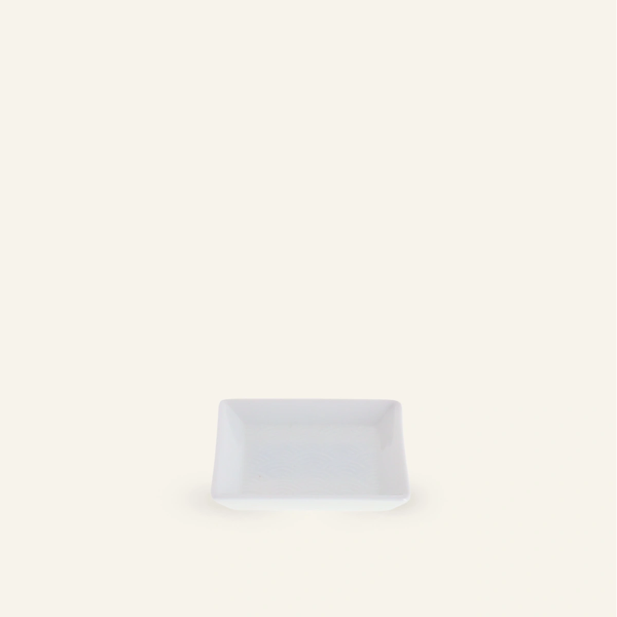 Coupelle carrée en porcelaine "Seigaiha"