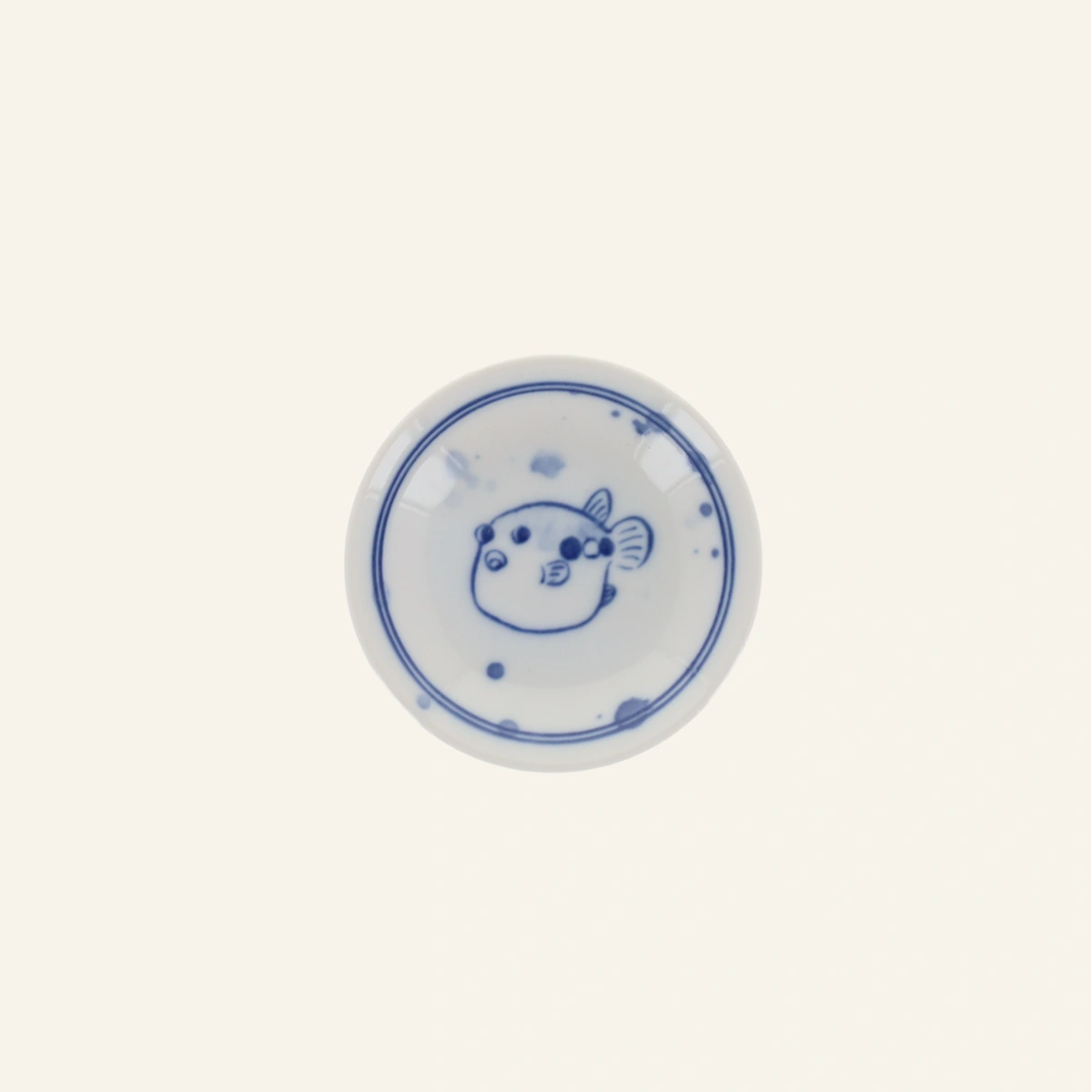 Coupelle en porcelaine "Poisson-globe"