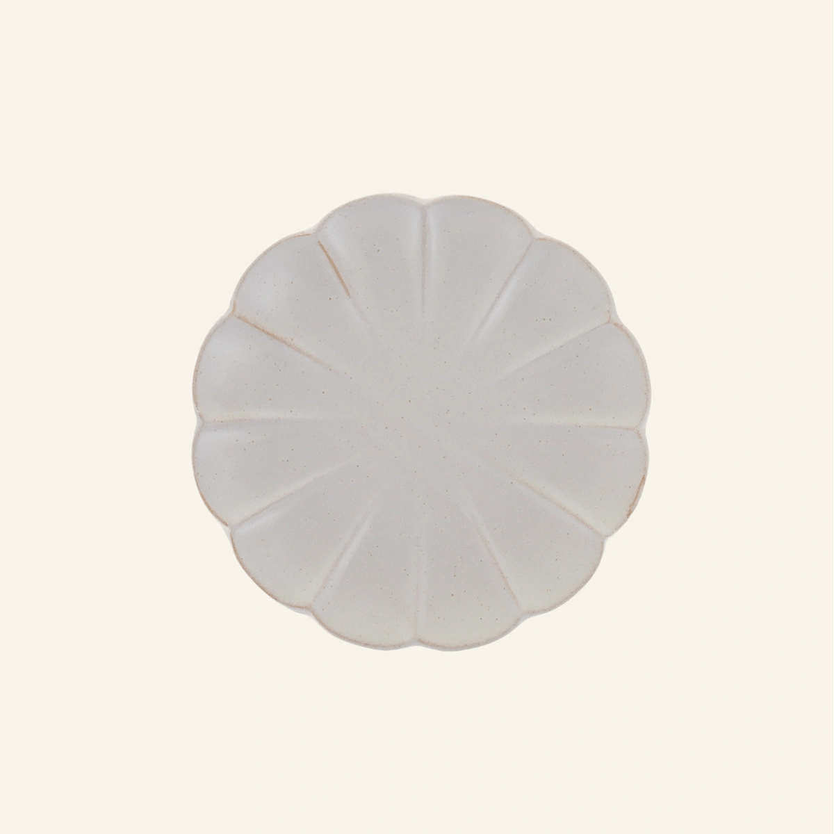 Assiette faïence fine en forme de chrysanthème