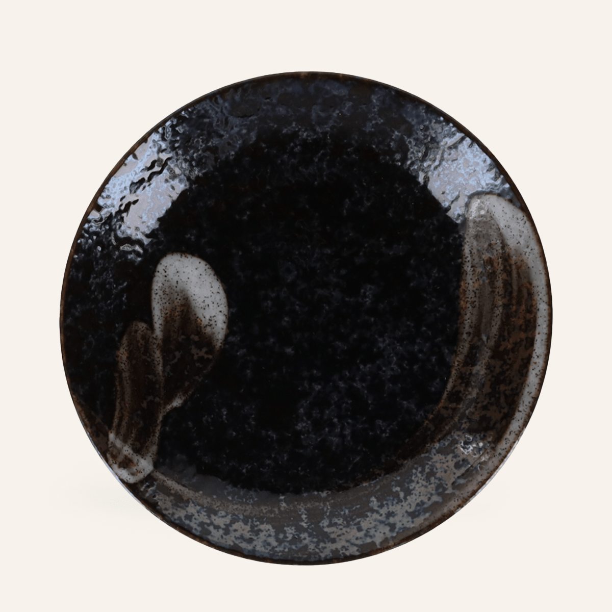 Minoyaki "Mitsuwa" fine earthenware soup plate