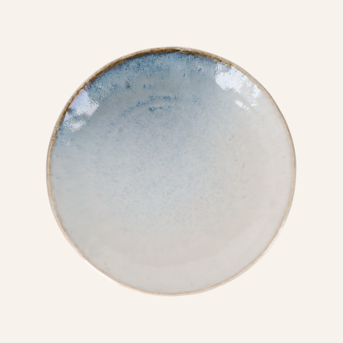Minoyaki "aosabi" fine earthenware plate