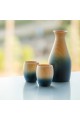 Service à saké indigo en bois de cyprès japonais hinoki