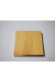 Petite assiette carrée en bois de cyprès japonais Hinoki teint à l'indigo
