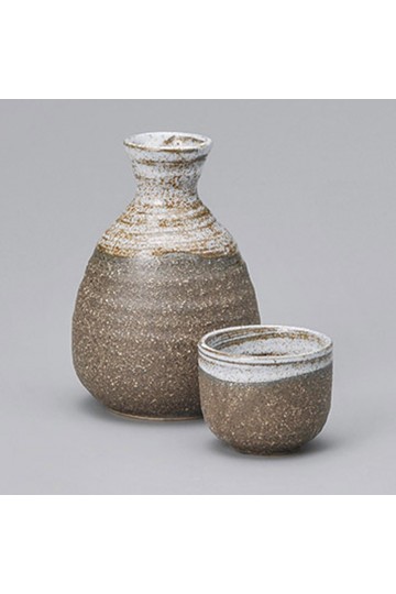 Fine earthenware Tokkuri sake carafe Minoyaki "tochi"