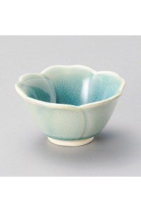 Ceramic blue flower appetizer bowl Setoyaki "sky"