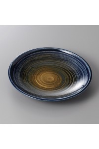 Fine earthenware small plate Minoyaki "Aokaze"