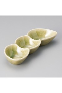 Fine earthenware three small bowls Minoyaki "kemushi"