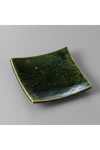 Assiette carrée céramique Minoyaki "shida"