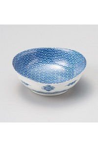 Petit bol en porcelaine Minoyaki "seigaiha"