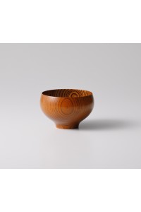 Lacquered japanese zelkova wood bowl