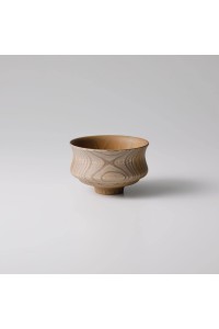Japanese zelkova wood grey bowl