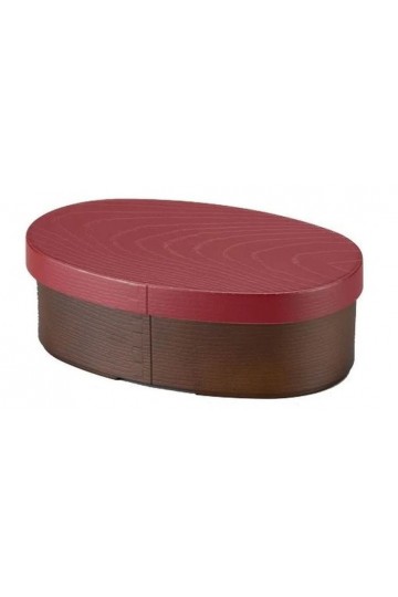 Red oval bento box