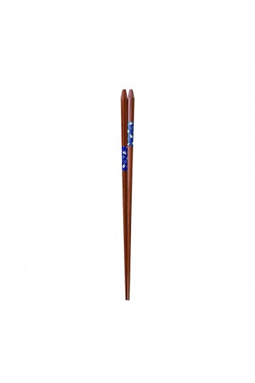 Blue serving chopsticks with rabbits "sachi"