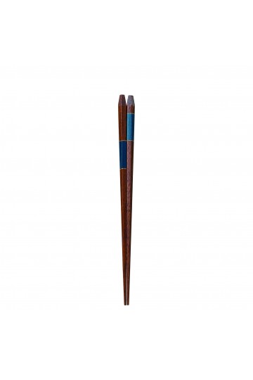 Blue chopsticks "ichimatsu"