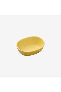 Bol ovale jaune en porcelaine Hasamiyaki "Essence of life"