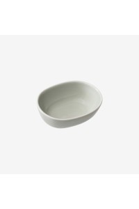 Bol ovale gris en porcelaine Hasamiyaki "Essence of life"