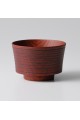 Japanese zelkova wood red bowl
