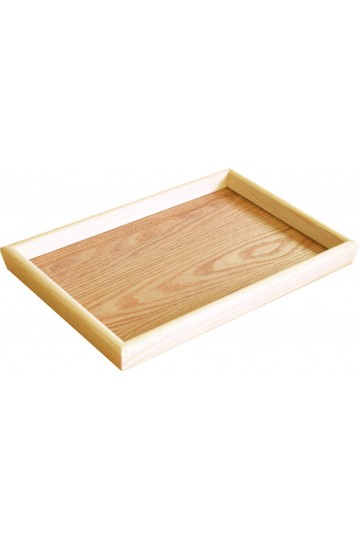 Pine rectangular non-slip tray