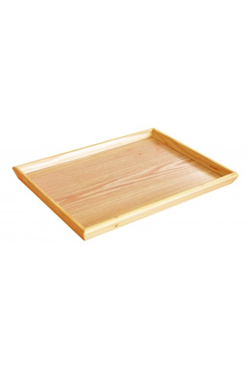 Pine large rectangular non-slip tray