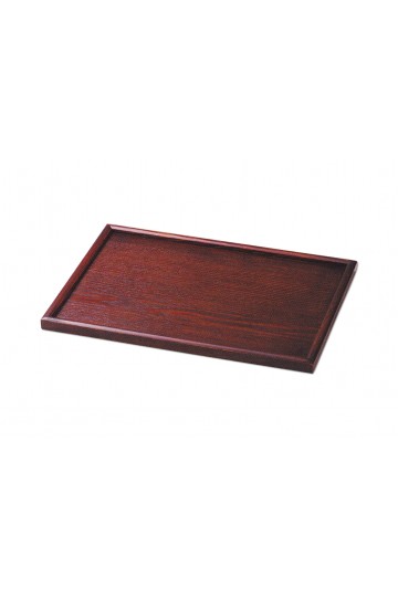 Paulownia lacquered large rectangular non-slip tray